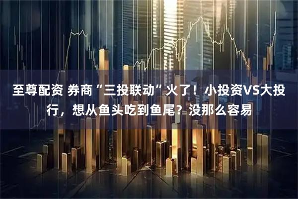 至尊配资 券商“三投联动”火了！小投资VS大投行，想从鱼头吃到鱼尾？没那么容易